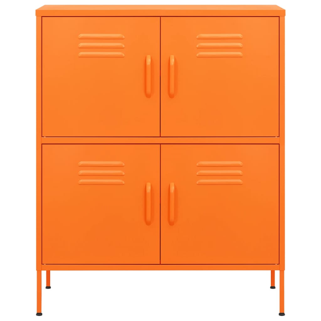 Armadietto Arancione 80x35x101,5 cm in Acciaio