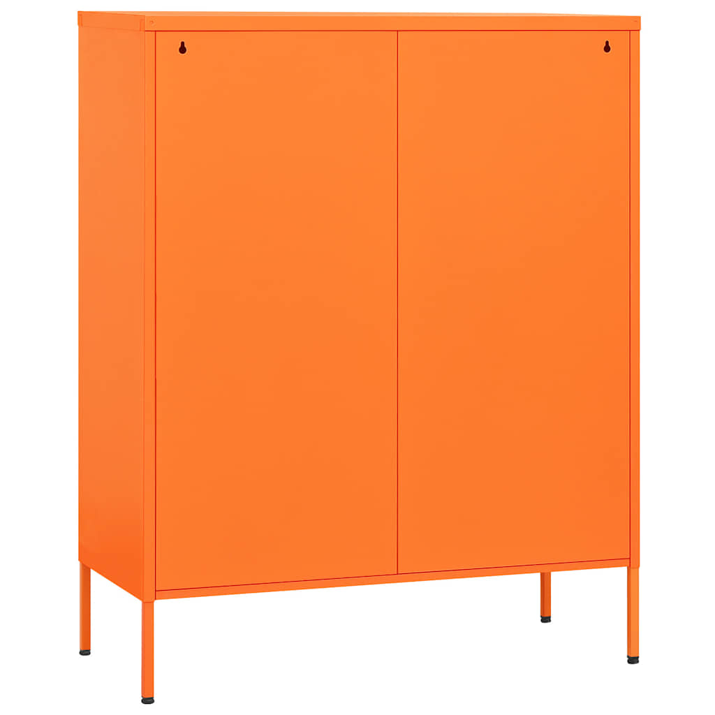 Armadietto Arancione 80x35x101,5 cm in Acciaio