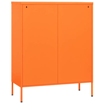 Armadietto Arancione 80x35x101,5 cm in Acciaio