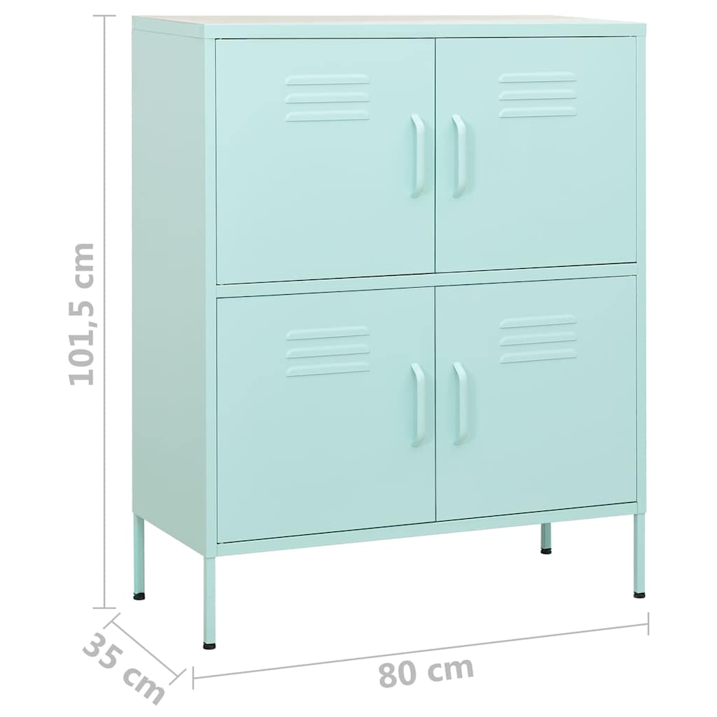 Armadietto Menta 80x35x101,5 cm in Acciaio
