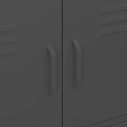 Armadietto Antracite 80x35x101,5 cm in Acciaio - homemem39