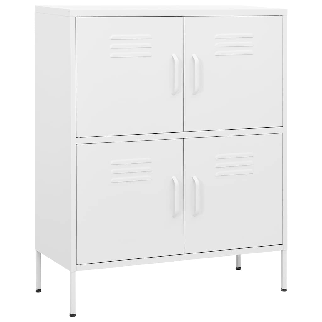 Armadietto Bianco 80x35x101,5 cm in Acciaio