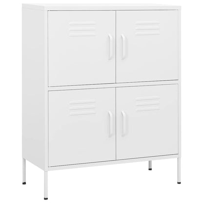 Armadietto Bianco 80x35x101,5 cm in Acciaio
