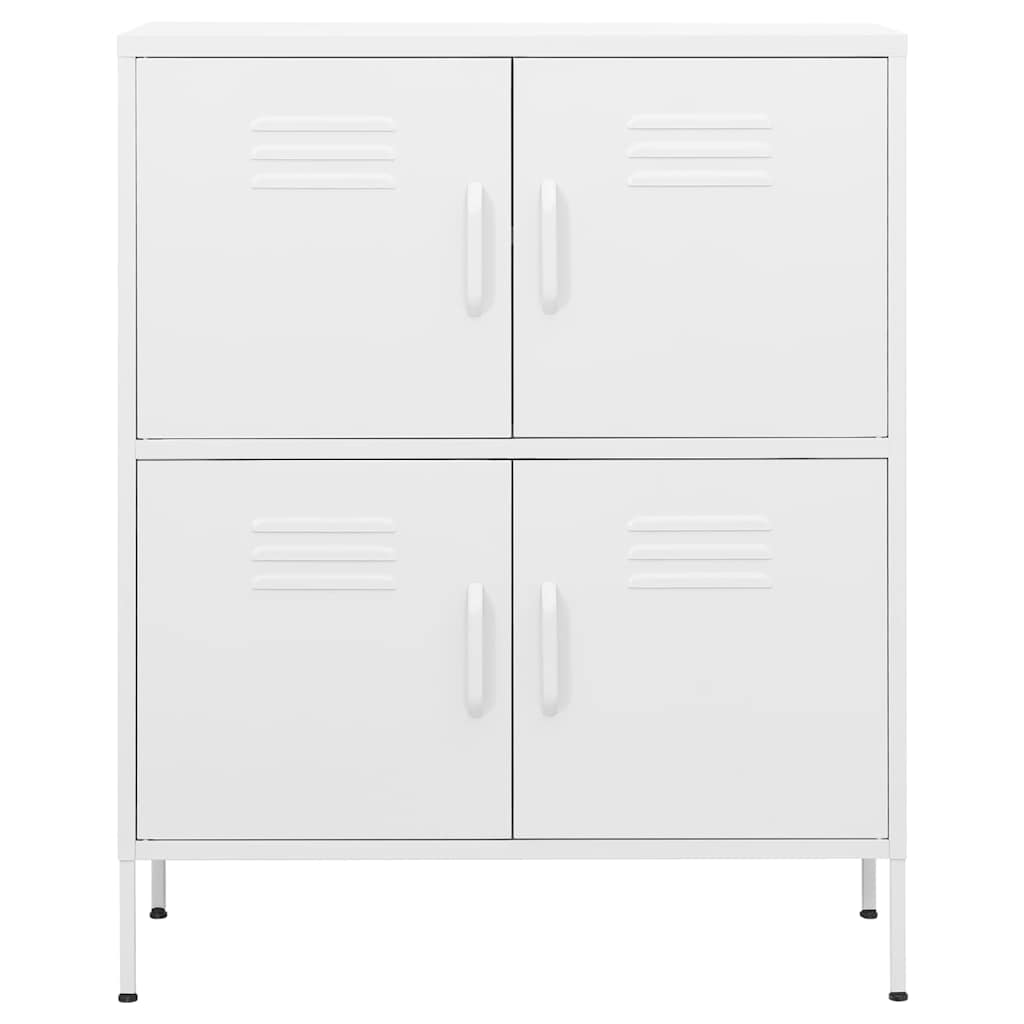 Armadietto Bianco 80x35x101,5 cm in Acciaio