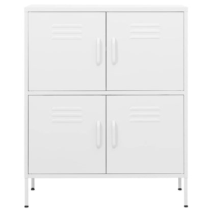 Armadietto Bianco 80x35x101,5 cm in Acciaio