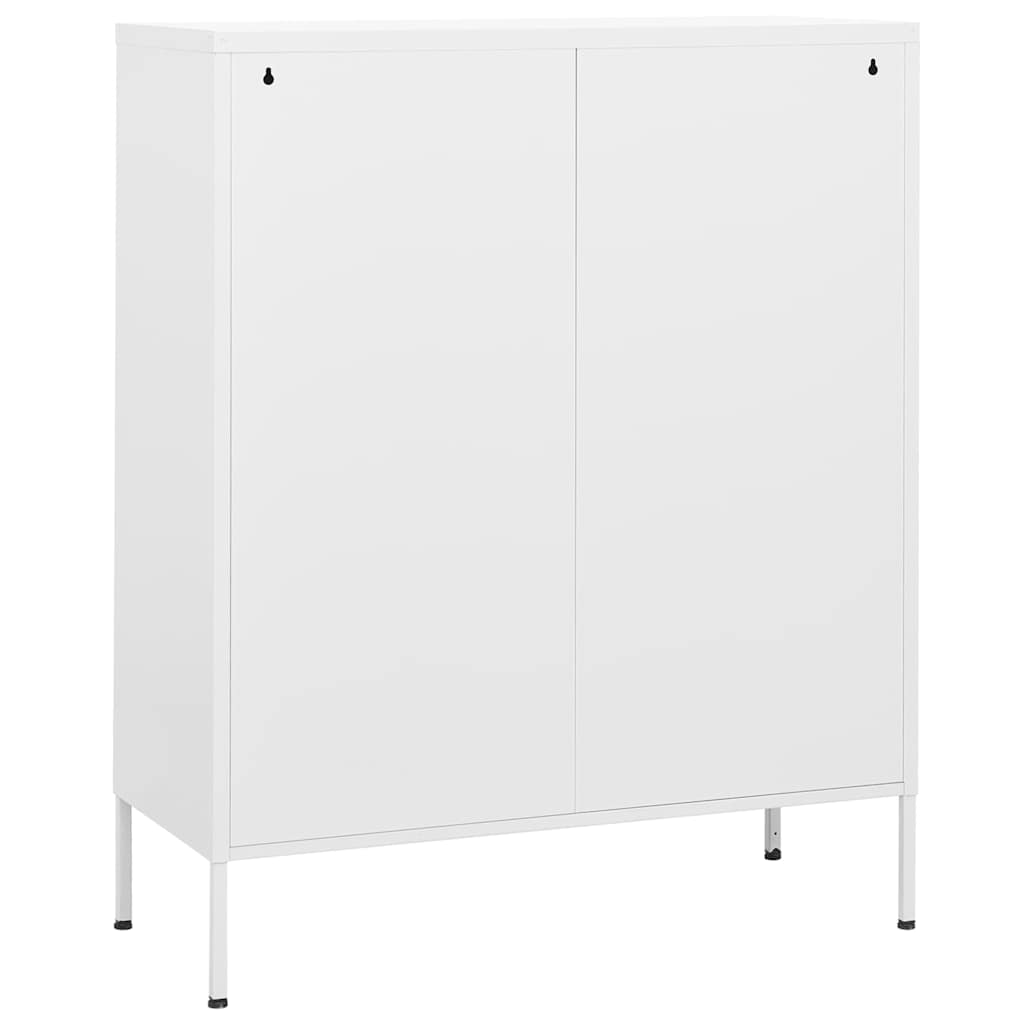 Armadietto Bianco 80x35x101,5 cm in Acciaio