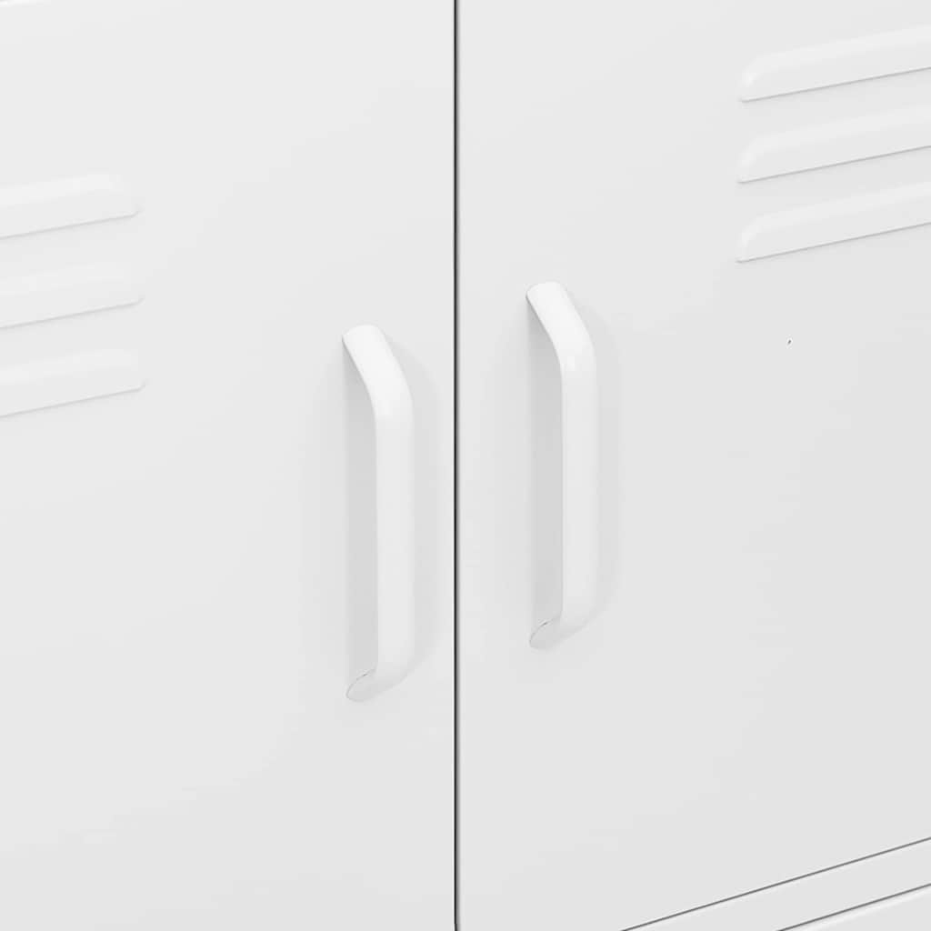 Armadietto Bianco 80x35x101,5 cm in Acciaio