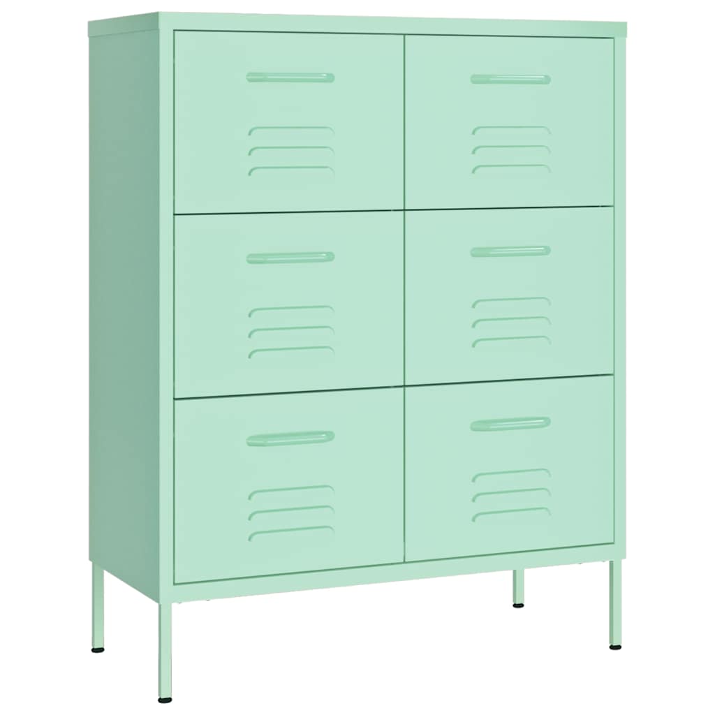Cassettiera Menta 80x35x101,5 cm in Acciaio