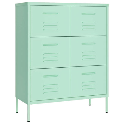 Cassettiera Menta 80x35x101,5 cm in Acciaio