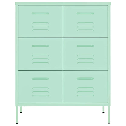Cassettiera Menta 80x35x101,5 cm in Acciaio