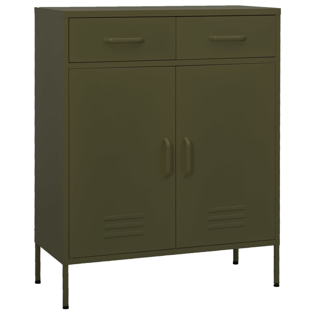 Olive Green Cabinet 80x35x101.5 cm in Steel