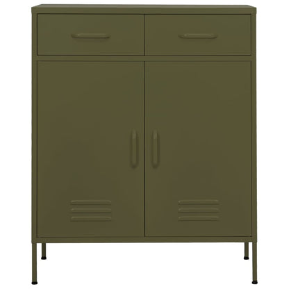 Olive Green Cabinet 80x35x101.5 cm in Steel