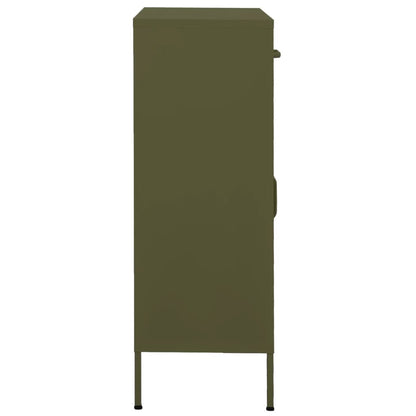 Olive Green Cabinet 80x35x101.5 cm in Steel