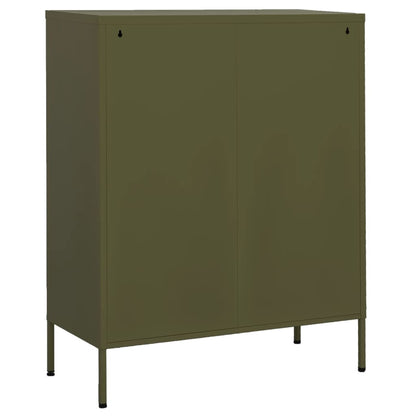 Olive Green Cabinet 80x35x101.5 cm in Steel