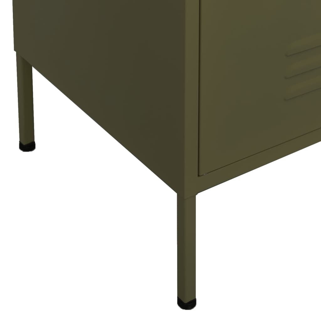 Olive Green Cabinet 80x35x101.5 cm in Steel