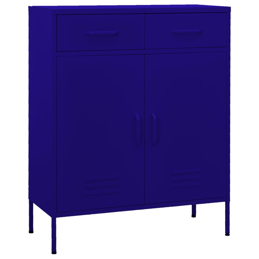 Navy Blue Cabinet 80x35x101.5 cm in Steel