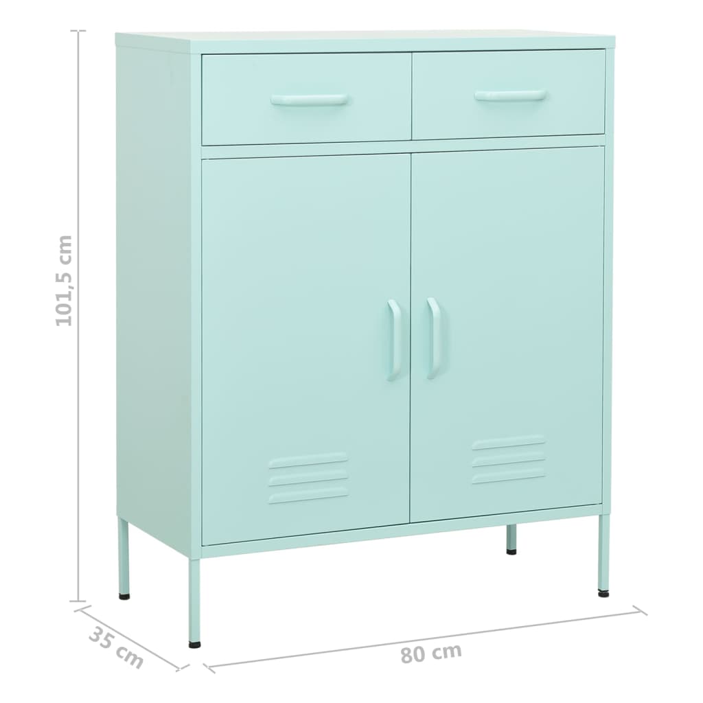 Armadietto Menta 80x35x101,5 cm in Acciaio | homemem39