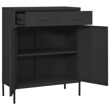 Armadietto Antracite 80x35x101,5 cm in Acciaio | homemem39