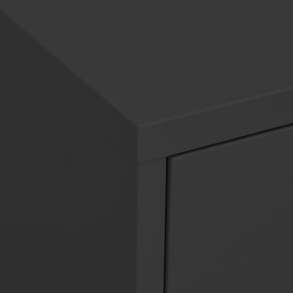 Armadietto Antracite 80x35x101,5 cm in Acciaio | homemem39