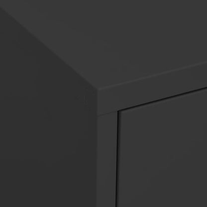 Armadietto Antracite 80x35x101,5 cm in Acciaio | homemem39