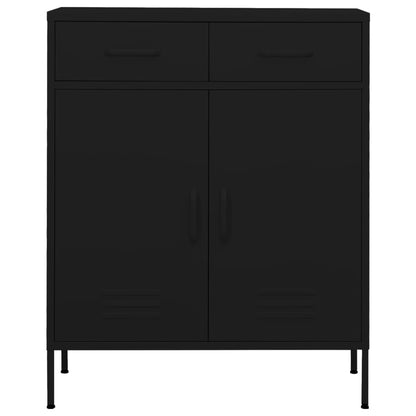 Armadietto Nero 80x35x101,5 cm in Acciaio | homemem39