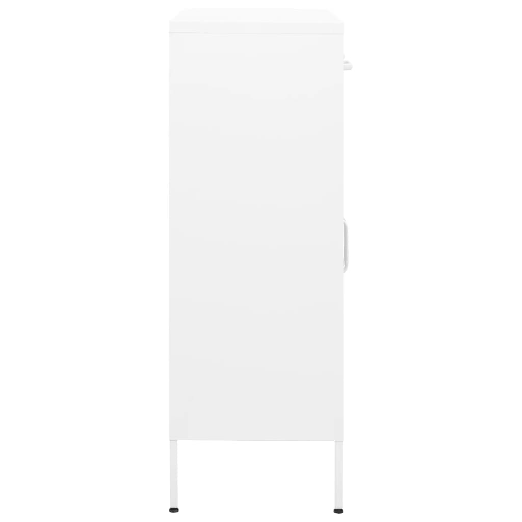Armadietto Bianco 80x35x101,5 cm in Acciaio | homemem39