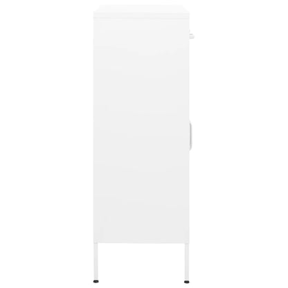 Armadietto Bianco 80x35x101,5 cm in Acciaio | homemem39