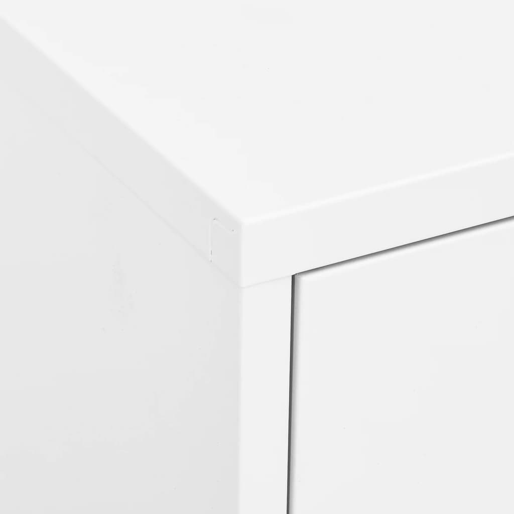 Armadietto Bianco 80x35x101,5 cm in Acciaio | homemem39