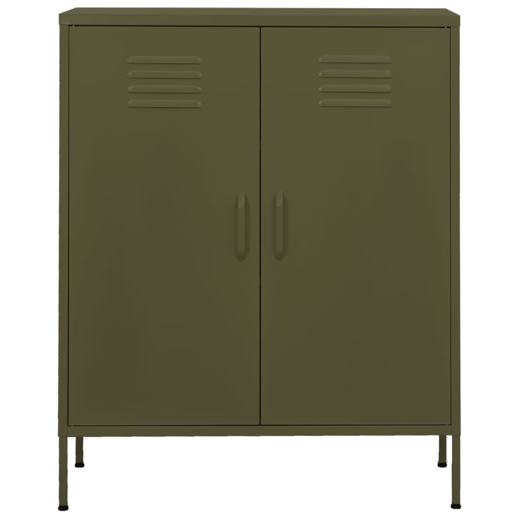 Armadietto Verde Oliva 80x35x101,5 cm in Acciaio | homemem39