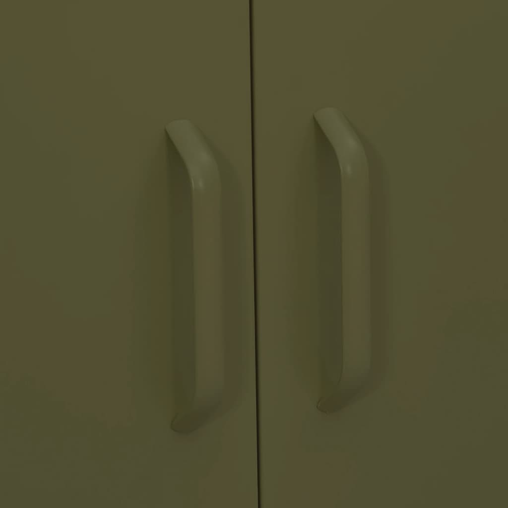 Armadietto Verde Oliva 80x35x101,5 cm in Acciaio | homemem39