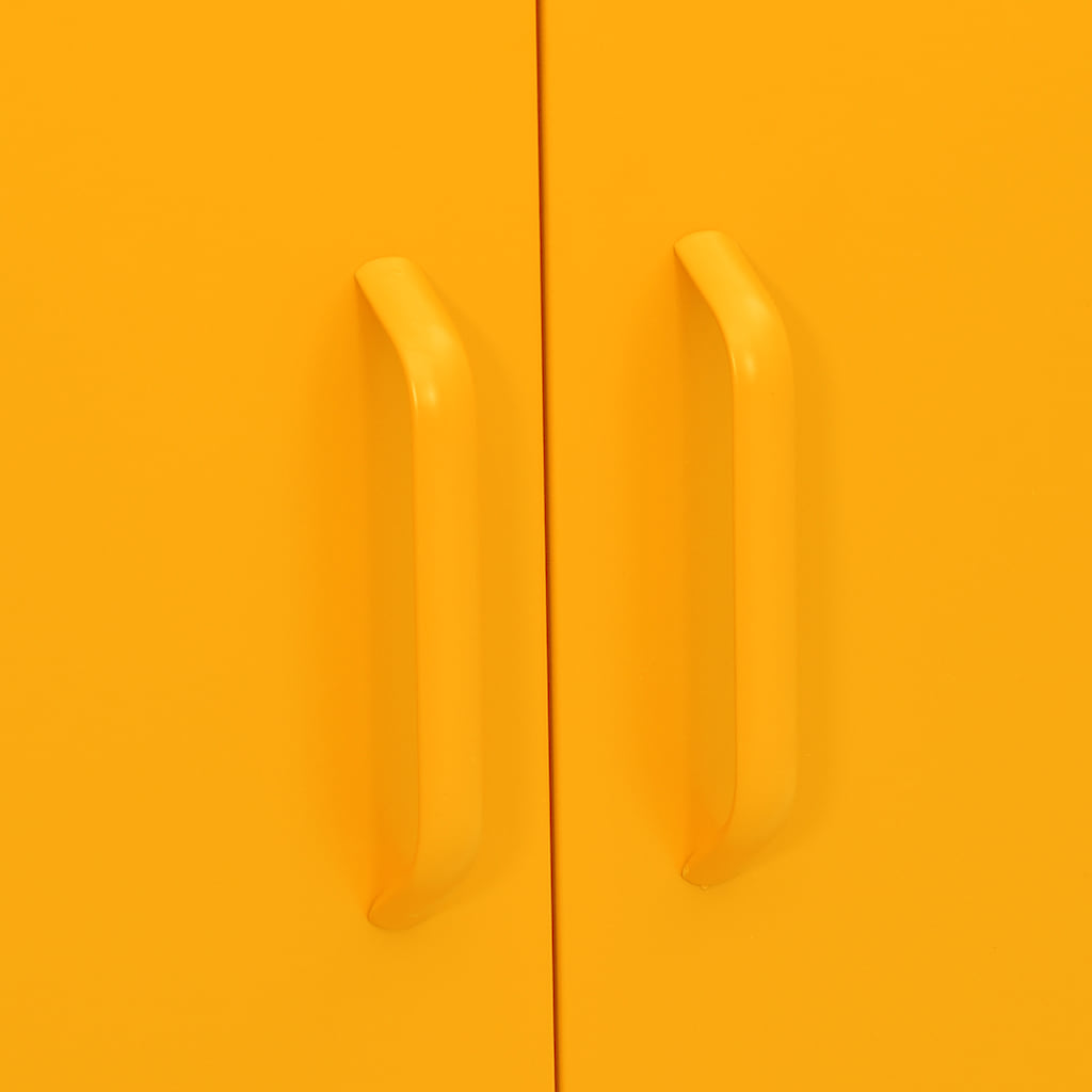 Armadietto Giallo Senape 80x35x101,5 cm in Acciaio
