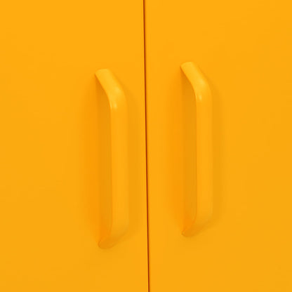 Armadietto Giallo Senape 80x35x101,5 cm in Acciaio