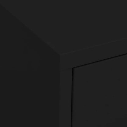 Armadietto Nero 80x35x101,5 cm in Acciaio