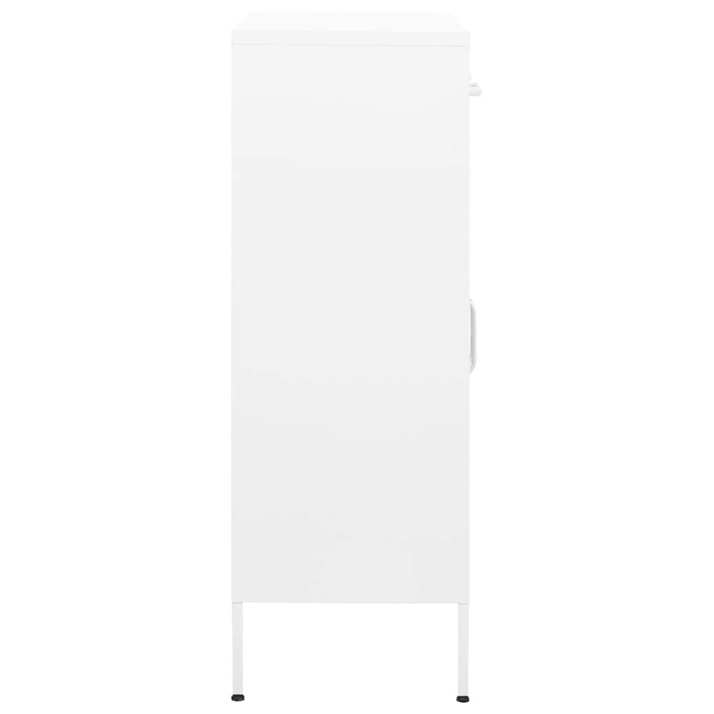 Armadietto Bianco 80x35x101,5 cm in Acciaio