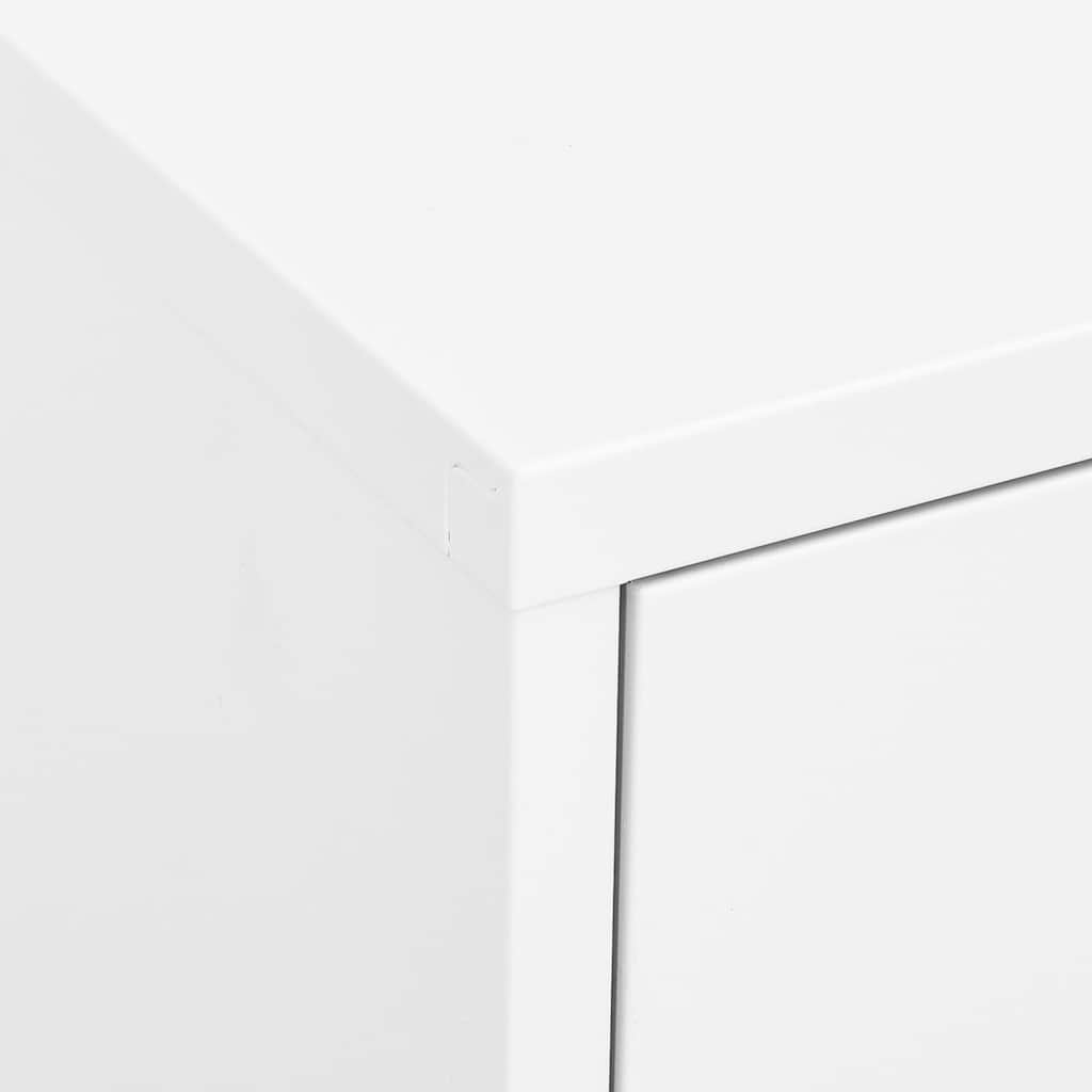 Armadietto Bianco 80x35x101,5 cm in Acciaio
