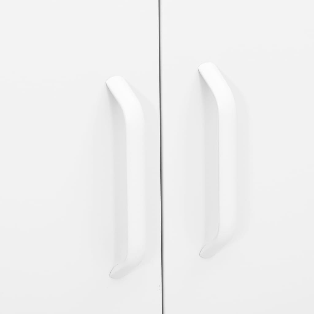 Armadietto Bianco 80x35x101,5 cm in Acciaio - homemem39