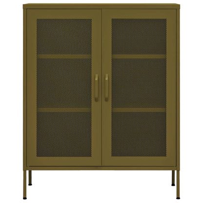 Armadietto Verde Oliva 80x35x101,5 cm in Acciaio - homemem39