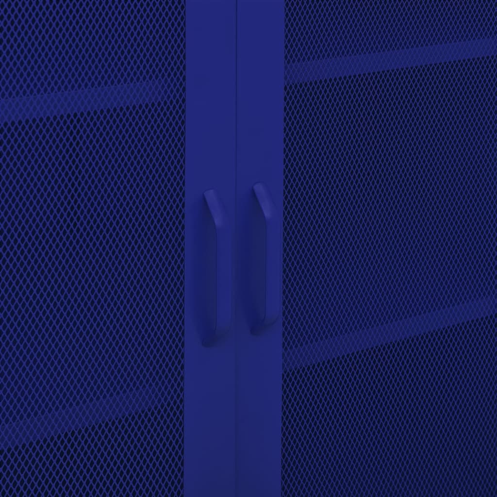 Armadietto Blu Marino 80x35x101,5 cm in Acciaio - homemem39