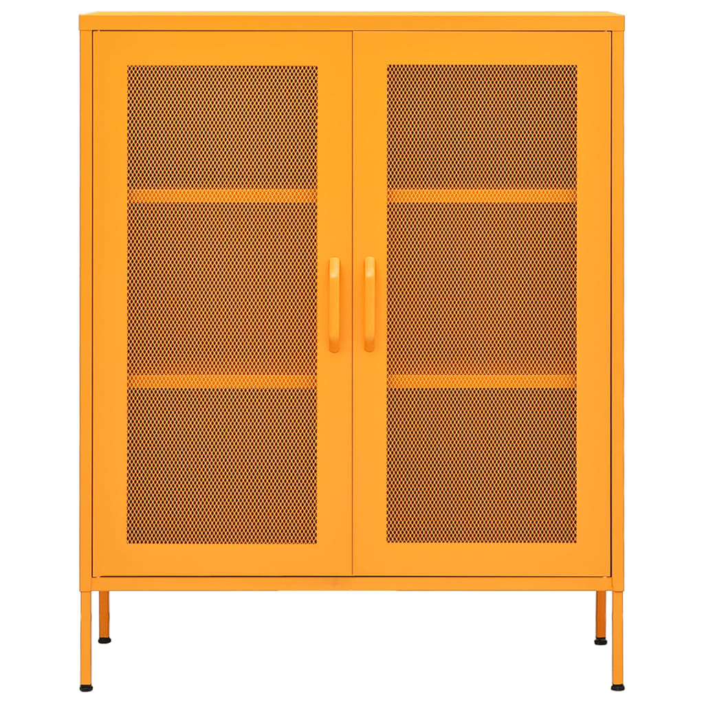 Mustard Yellow Cabinet 80x35x101.5 cm in Steel