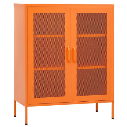 Armadietto Arancione 80x35x101,5 cm in Acciaio - homemem39