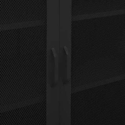 Armadietto Nero 80x35x101,5 cm in Acciaio | homemem39