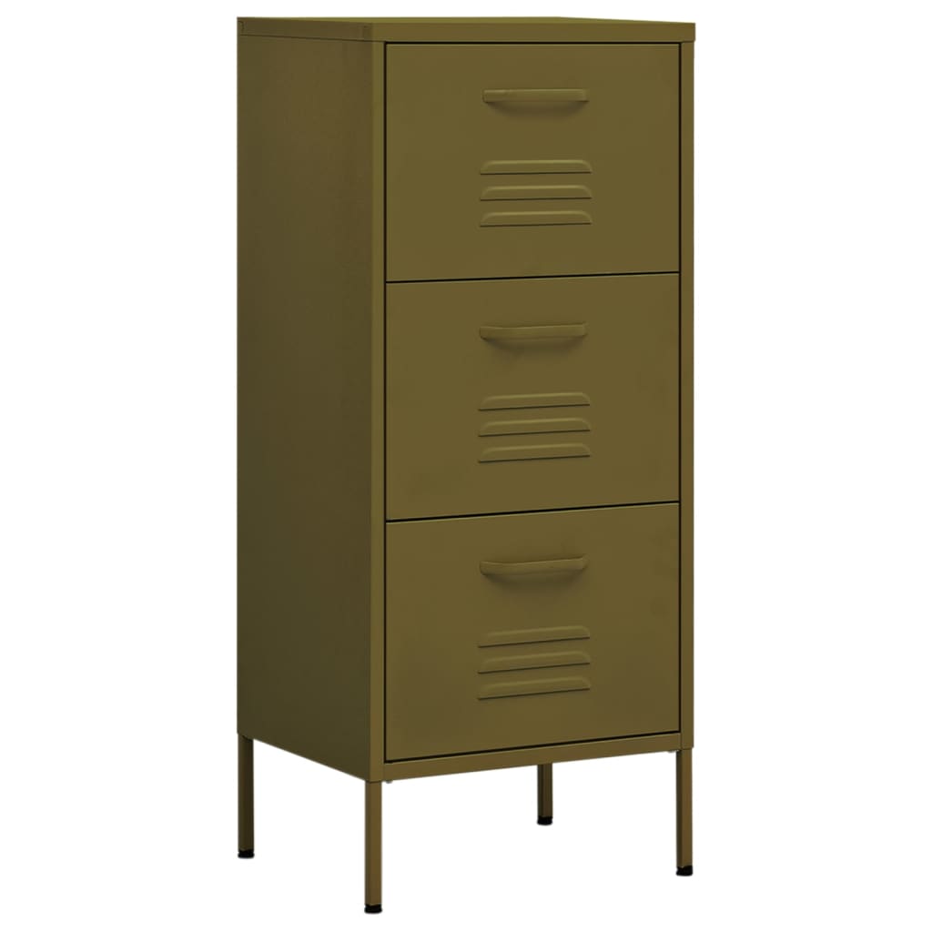 Armadietto Verde Oliva 42,5x35x101,5 cm in Acciaio | homemem39