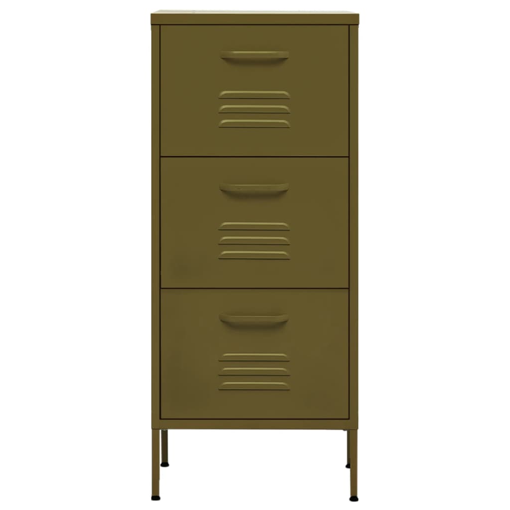 Armadietto Verde Oliva 42,5x35x101,5 cm in Acciaio | homemem39