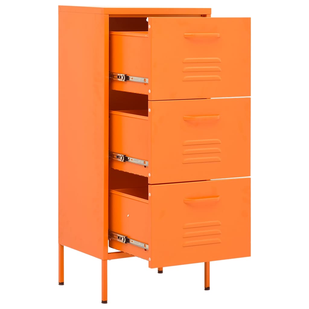 Armadietto Arancione 42,5x35x101,5 cm in Acciaio | homemem39