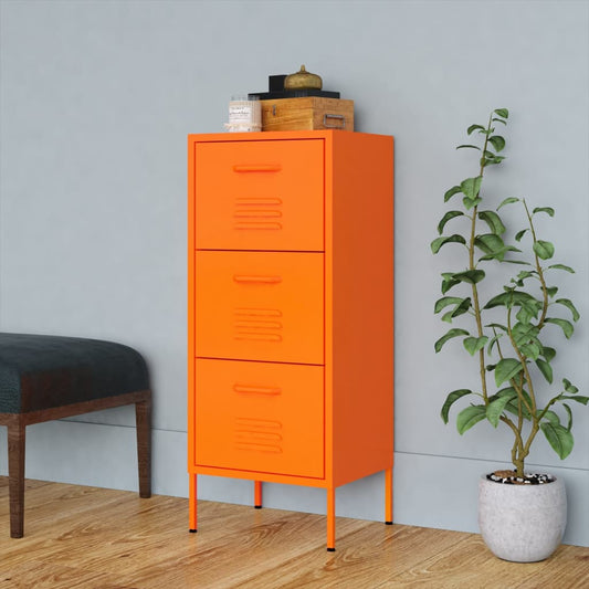 Armadietto Arancione 42,5x35x101,5 cm in Acciaio | homemem39