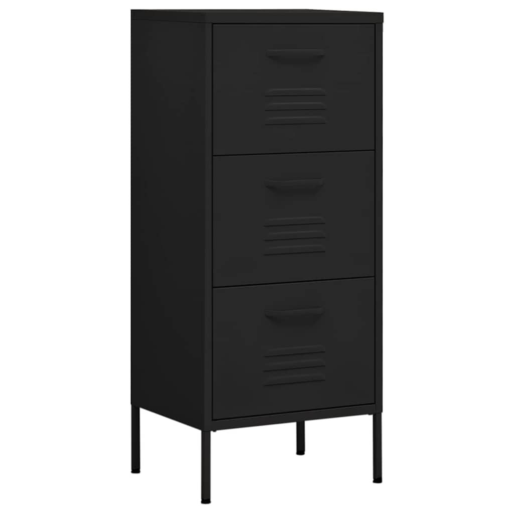 Armadietto Nero 42,5x35x101,5 cm in Acciaio