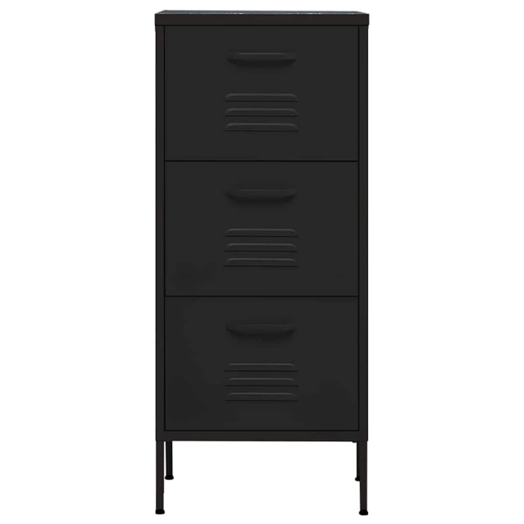Armadietto Nero 42,5x35x101,5 cm in Acciaio