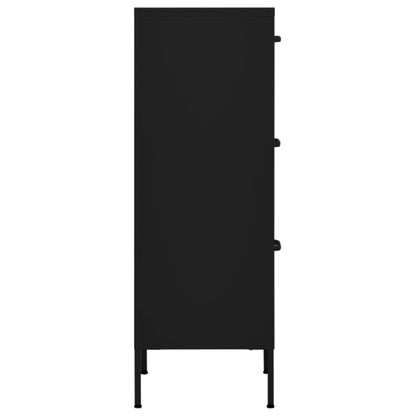 Armadietto Nero 42,5x35x101,5 cm in Acciaio