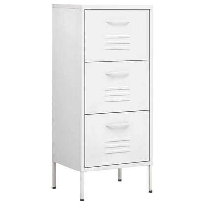 Armadietto Bianco 42,5x35x101,5 cm in Acciaio | homemem39