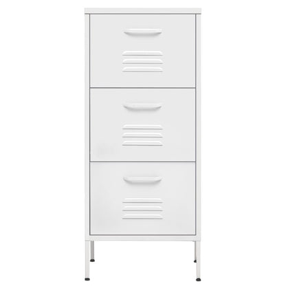 Armadietto Bianco 42,5x35x101,5 cm in Acciaio | homemem39